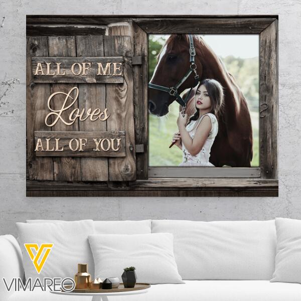 Personalized Horse lady Canvas Printed QTDT1112