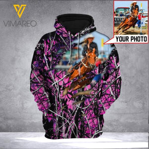 PERSONALIZED HORSE PHOTO UPLOAD HOODIE 3D PRINTED QTVQ1312