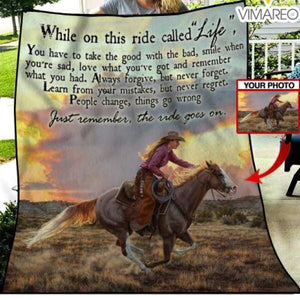 PERSONALIZED HORSE RIDING QUILT BLANKET PRINTED QTTQ2112