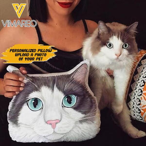 PERSONALIZED CAT SHAPE 2 SIDE PILLOW QTDT2412