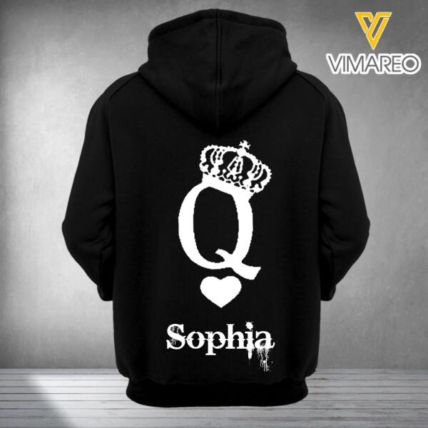 PERSONALIZED QUEEN AND KING COUPLE HOODIE QTTQ2812