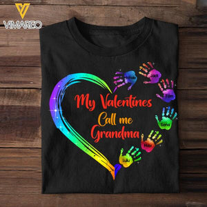 PERSONALIZED MY VALENTINES CALL ME GRANDMA WITH KIDS QTMQ1101