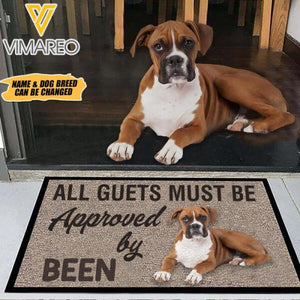 PERSONALIZED ALL GUETS MUST BE APPROVED BY BOXER DOORMAT QTTN1301