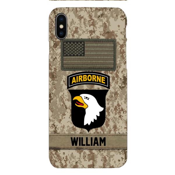 Personalized Army Veteran Camo Phone Case 22JAN-MQ14