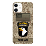 Personalized Army Veteran Camo Phone Case 22JAN-MQ14