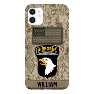 Personalized Army Veteran Camo Phone Case 22JAN-MQ14