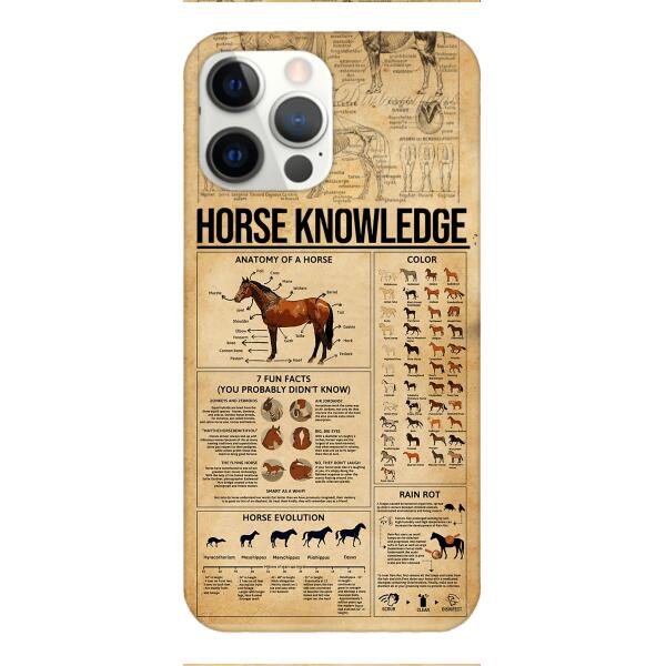 Personalized Horse Knowledge Phone Case Printed 22JAN-HC26