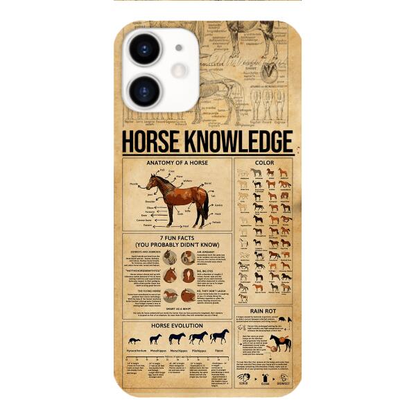 Personalized Horse Knowledge Phone Case Printed 22JAN-HC26