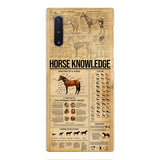 Personalized Horse Knowledge Phone Case Printed 22JAN-HC26