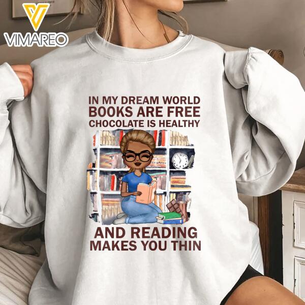 PERSONALIZED IN MY DREAM WORLD BOOKS ARE FREE HOODIE/ SWEATER QTTN2701