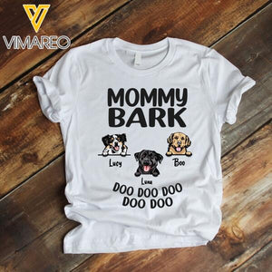 PERSONALIZED MOMMY BARK DOO DOO DOO WHITE TSHIRT / HOODIE 22FEB-HC07