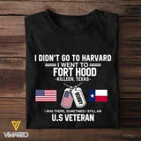 Personalized I Didn't Go To Harvard Veteran Tshirt Printed 22FEB-DT08