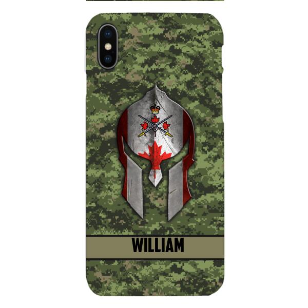 Personalized Canadian Veteran/ Soldier Phone Case Printed 22FEB-HC11