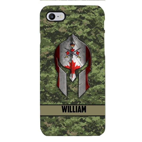 Personalized Canadian Veteran/ Soldier Phone Case Printed 22FEB-HC11