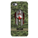 Personalized Canadian Veteran/ Soldier Phone Case Printed 22FEB-HC11