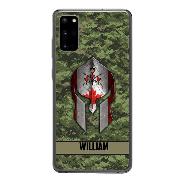 Personalized Canadian Veteran/ Soldier Phone Case Printed 22FEB-HC11