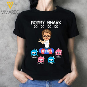 Personalized Mommy Shark Tshirt Printed 22FEB-DT15