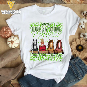 Personalized Woman Love Horse Patrick's Day Tshirt Printed 22MAR-MQ01