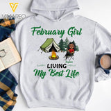 Personalized February Girl Living My Best Life Printed 22JAN-DT10
