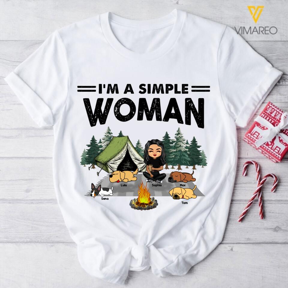 Personalized I'm A Simple Woman Tshirt Printed 22JAN-HQ12
