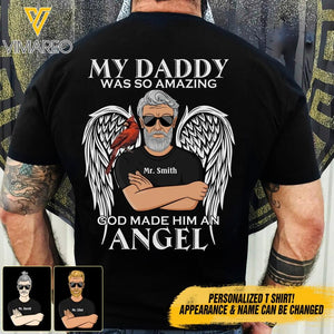 PERSONALIZED MY DADDY WAS SO AMAZING BLACK TSHIRT 22MAR-HC07