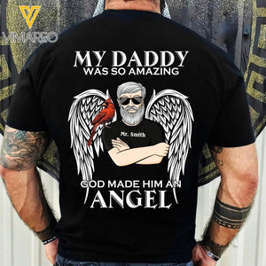 PERSONALIZED MY DADDY WAS SO AMAZING BLACK TSHIRT 22MAR-HC07