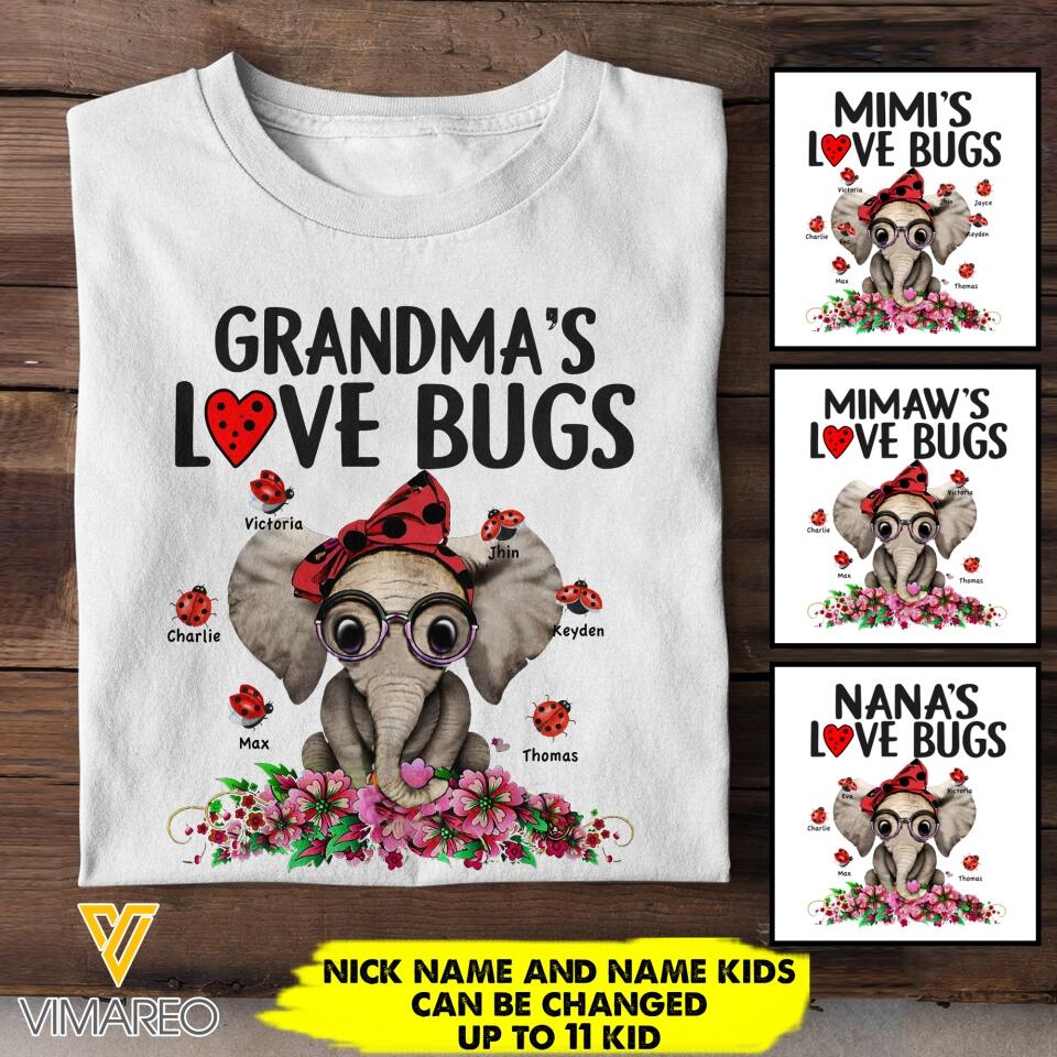 Personalized Grandma's Kid Tshirt Printed 22MAR-HC07