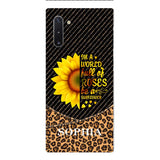 PERSONALIZED IIN THE WORLD FULL OF ROSES BE A SUNFLOWER  LEOPARD PHONECASE VHDT0803