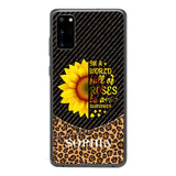 PERSONALIZED IIN THE WORLD FULL OF ROSES BE A SUNFLOWER  LEOPARD PHONECASE VHDT0803