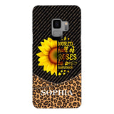 PERSONALIZED IIN THE WORLD FULL OF ROSES BE A SUNFLOWER  LEOPARD PHONECASE VHDT0803