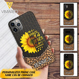 PERSONALIZED IIN THE WORLD FULL OF ROSES BE A SUNFLOWER  LEOPARD PHONECASE VHDT0803