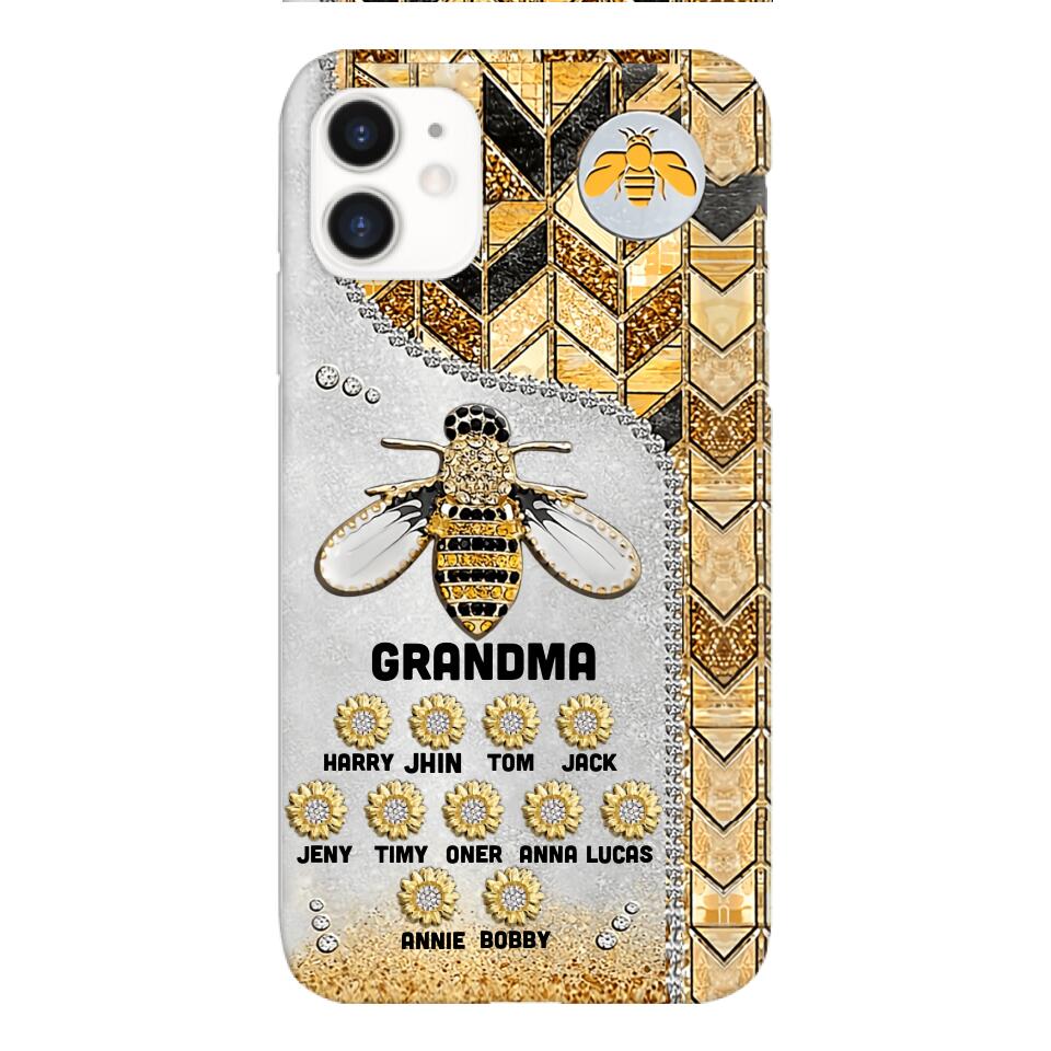 Personalized Grandma Kid Phone Case Printed 22MAR-HQ07