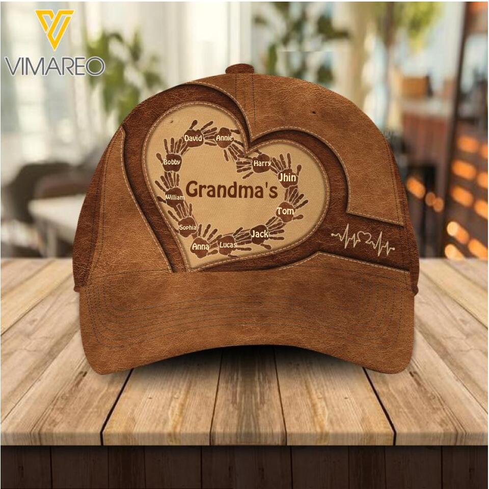 Personalized Grandma Kid Peaked Cap Printed 22MAR-DT08