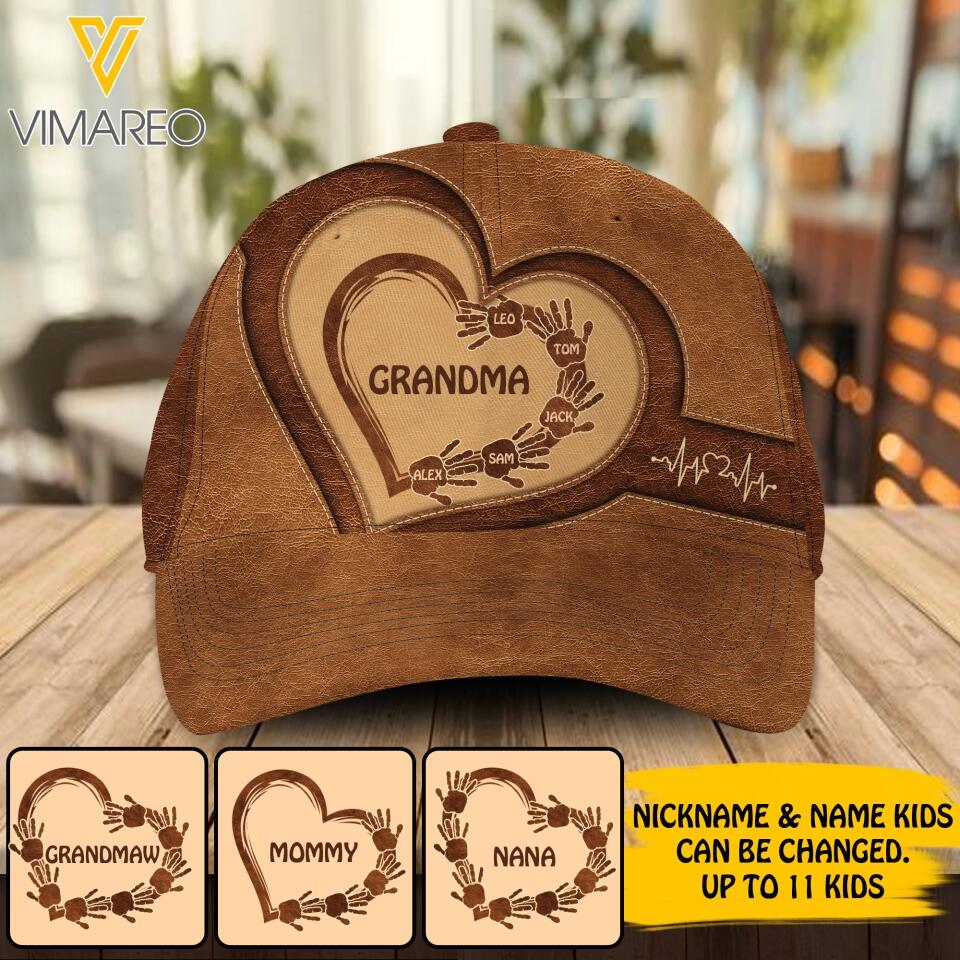 Personalized Grandma Kid Peaked Cap Printed 22MAR-DT08