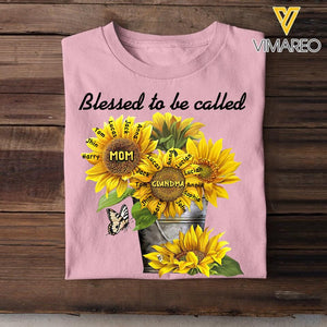 Personalized Grandma's Kid Blessed To Be Called Tshirt Printed 22MAR-HC08