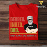 Personalized Bearded Inked Dad Father's Day Tshirt Printed 22MAR-MQ08