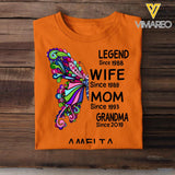 Personalized Grandma Butterfly Tshirt Printed 22MAR-MQ07