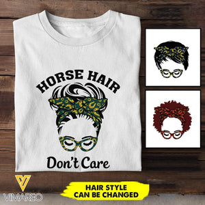 PERSONALIZED HORSE HAIR DON'T CARE TSHIRT QTHC0903