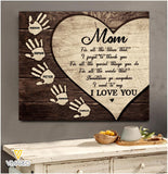 PERSONALIZED MOM I LOVE YOU KID NAME CANVAS QTVQ0903