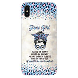PERSONALIZED JUNE GIRL A MOUTH SHE CAN'T CONTROL PHONECASE QTHC1003