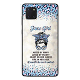 PERSONALIZED JUNE GIRL A MOUTH SHE CAN'T CONTROL PHONECASE QTHC1003
