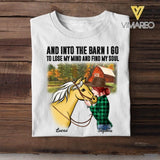 Personalized Girl Love Horse Tshirt Printed 22MAR-MQ09