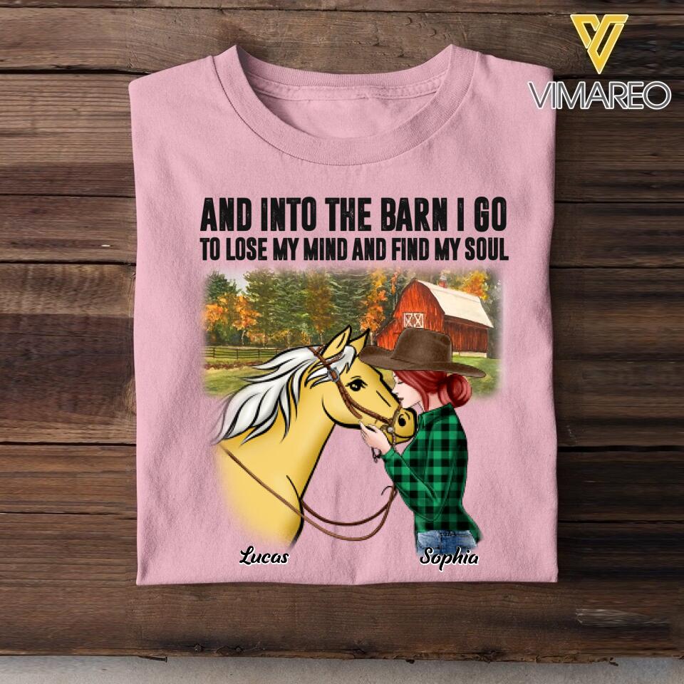 Personalized Girl Love Horse Tshirt Printed 22MAR-MQ09