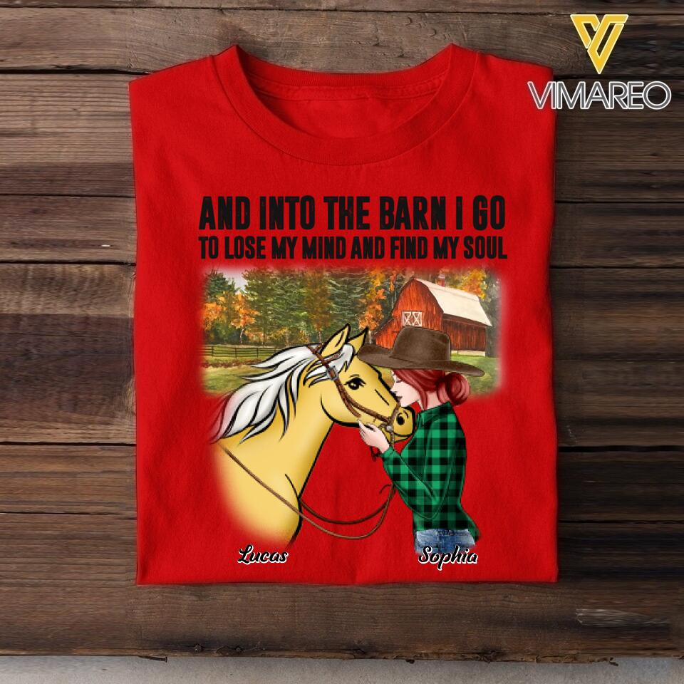 Personalized Girl Love Horse Tshirt Printed 22MAR-MQ09