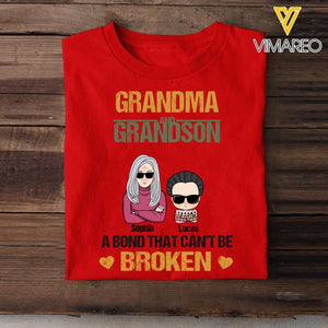 Personalized Grandma And Grandson A Bond That Can't Be Broken Tshirt Printed 22MAR-HC11