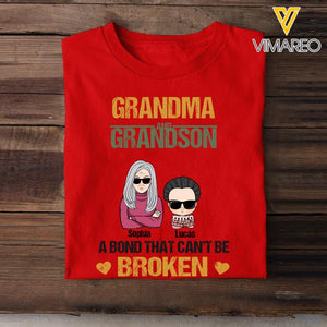 Personalized Grandma And Grandson A Bond That Can't Be Broken Tshirt Printed 22MAR-HC11