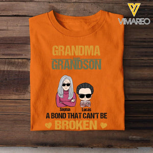 Personalized Grandma And Grandson A Bond That Can't Be Broken Tshirt Printed 22MAR-HC11