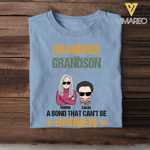 Personalized Grandma And Grandson A Bond That Can't Be Broken Tshirt Printed 22MAR-HC11