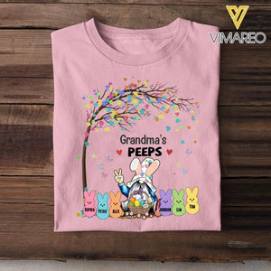 PERSONALIZED GRANDMA'S PEEPS WITH RABBIT KID TSHIRT QTTQ1103