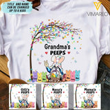 PERSONALIZED GRANDMA'S PEEPS WITH RABBIT KID TSHIRT QTTQ1103